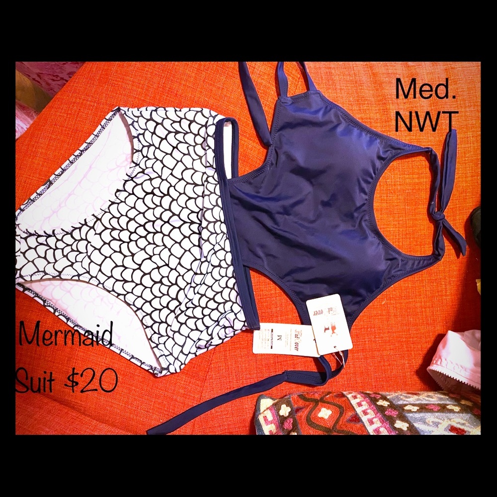 Mermaid One-Piece Swim Suit NWT